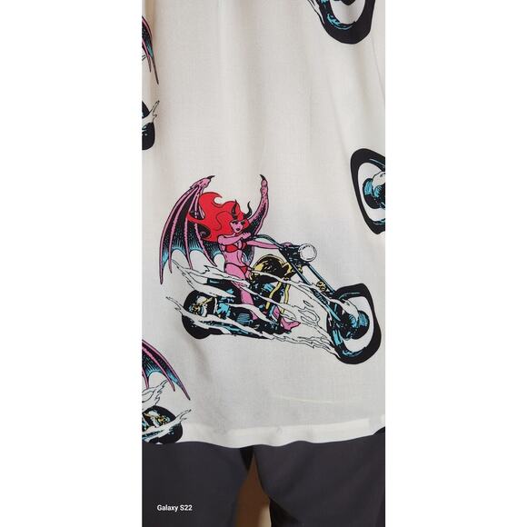 Lost Enterprises Highway Med Button Shirt "Devil Women on Motorcycles" - Picture 6 of 6